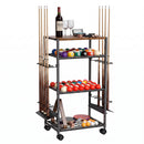 Advwin All-in-One Pool Stick Rack Holds 8 Cues & Balls