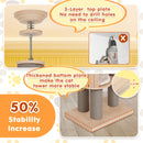 Advwin Tall Floor to Ceiling Cat Tree Adjustable Grey