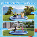 Advwin 67" Pet Splash Sprinkler Pad Anti-Slip Thickened
