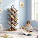 Advwin 16-Tier Tree Rotating Bookshelf for Small Spaces