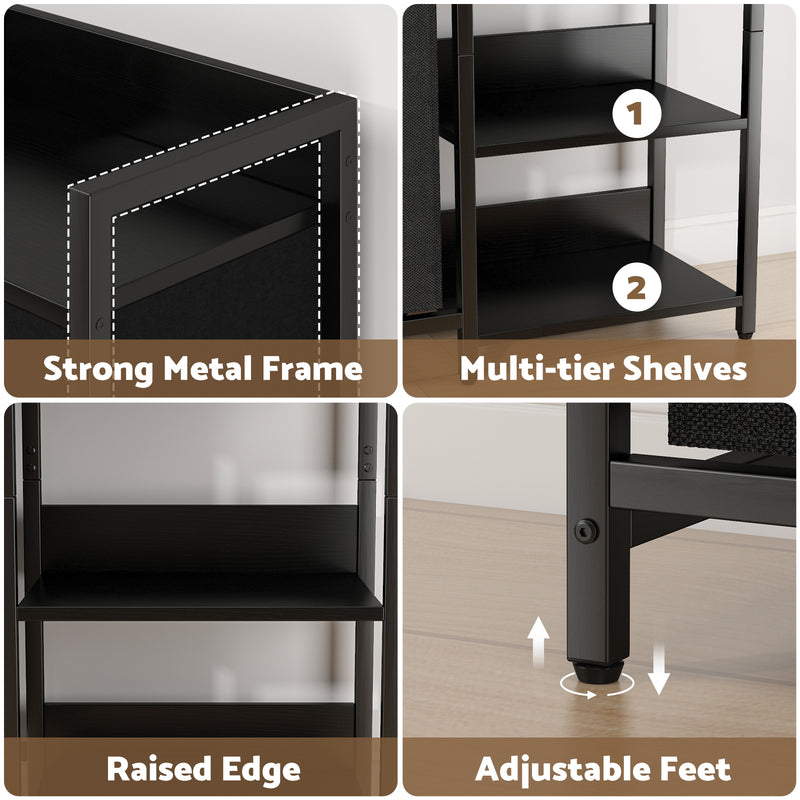 Advwin Laundry Hamper with Fabric Drawer 60L