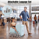 Advwin 2PCS Attachable Hardshell Luggage Set 14/20 Inch