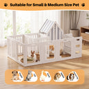 Advwin Pet Playpen with Tent & Storage Rack