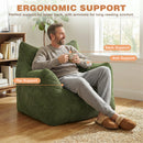 Advwin 83*90cm Corduroy Bean Bag Chair with Backrest