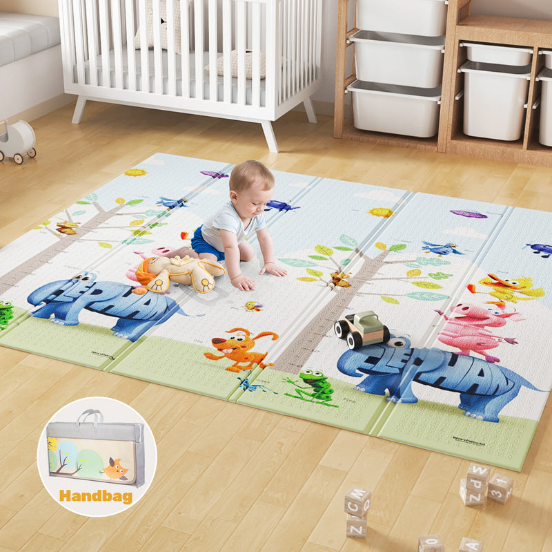 Advwin Foldable Baby Play Mat Elephant