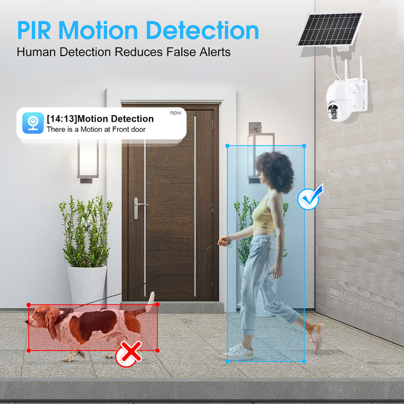 Advwin 2 PCS Solar Security Cameras Outdoor Wireless