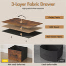 Advwin Tall Dresser with 16 Fabric Drawers Rustic Brown