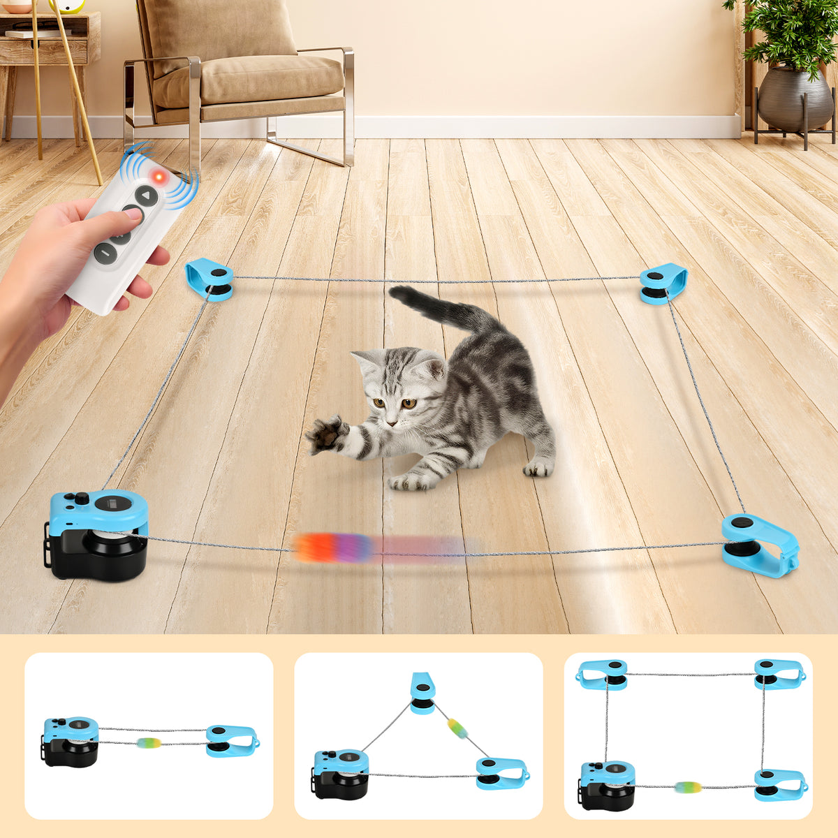 Speedy Tail 3.0 Upgrade - Automatic Interactive Cat Toy Ball With Moving  Tail, 2 Speed Modes, Smart