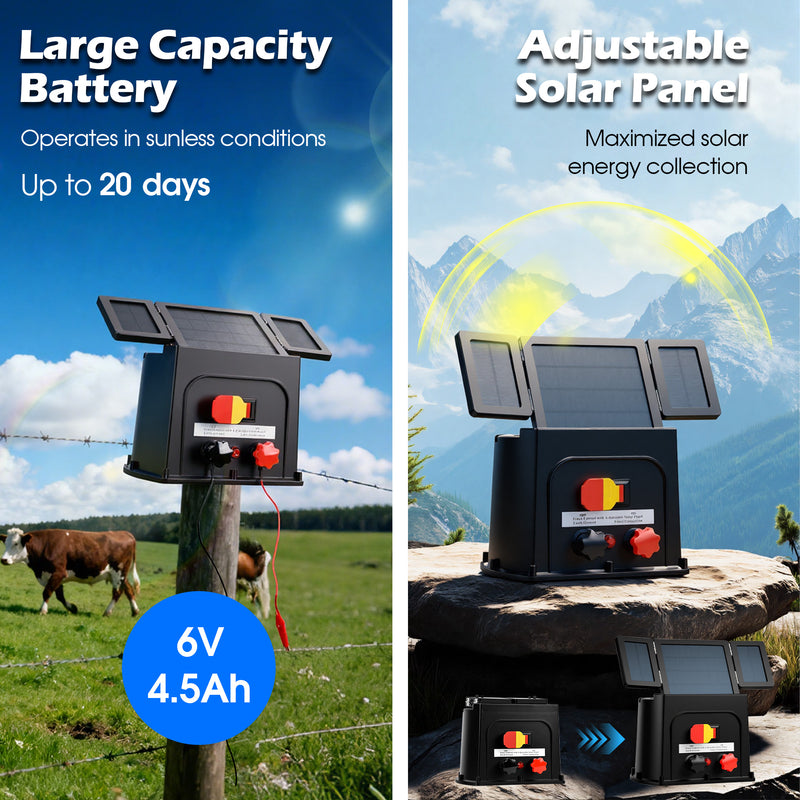 Advwin Solar Fence Energizer 3km for Livestock & Garden