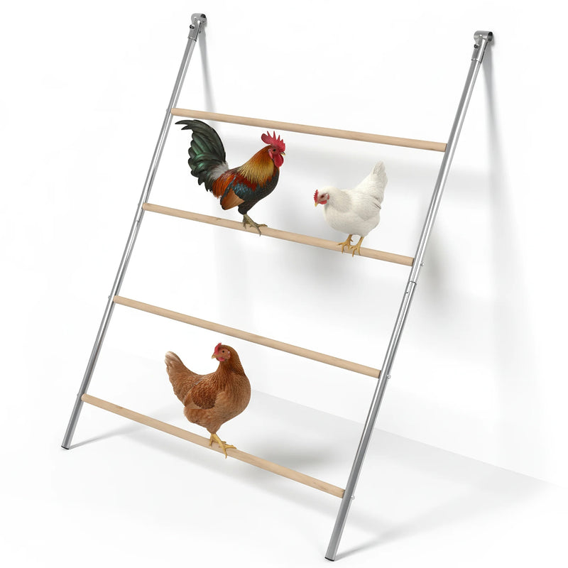 Advwin Chicken Roosting Perch 4-Tier Ladder Climbing Frame