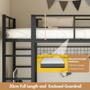 Advwin Metal Loft Bed Frame with LED & Desk