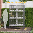Advwin 3-Tier Bird Cage with Rolling Stand 133×52×197cm