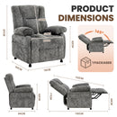 Advwin Recliner Chair Electric Adjustable backrest and footrest Grey