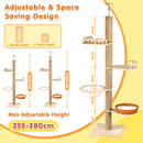 Advwin 5-Level Adjustable Cat Tree Tower 255–280cm