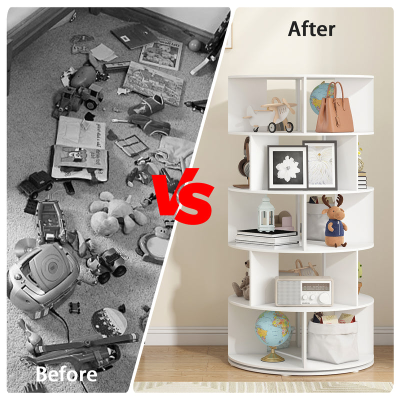 Advwin 5-Tier 360° Rotating Shoe Rack & Organizer