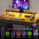 Advwin 120cm Gaming Desk with LED Lights & Drawers