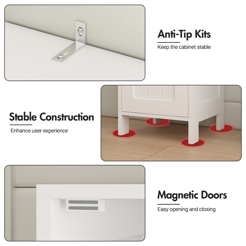 Advwin 170cm Tall Slim Bathroom Storage Cabinet