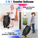 Advwin 2-in-1 Foldable Scooter Suitcase LED Wheels