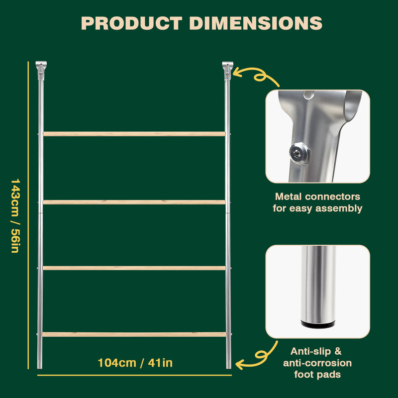 Advwin Chicken Roosting Perch 4-Tier Ladder Climbing Frame