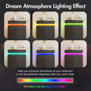 Advwin Bedside Table 2 Drawers With Nightstand LED