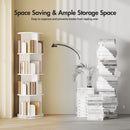 Advwin 4 Tiers Rotating Bookshelf Corner Bookcase
