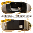 Advwin Wooden Hidden Litter Box Furniture w/ Storage Rack