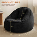 Advwin 90*92cm Corduroy Beanbag Sofa with Backrest