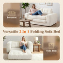 Advwin Folding Sofa Bed  Fold Out Corduroy Sleeper Couch