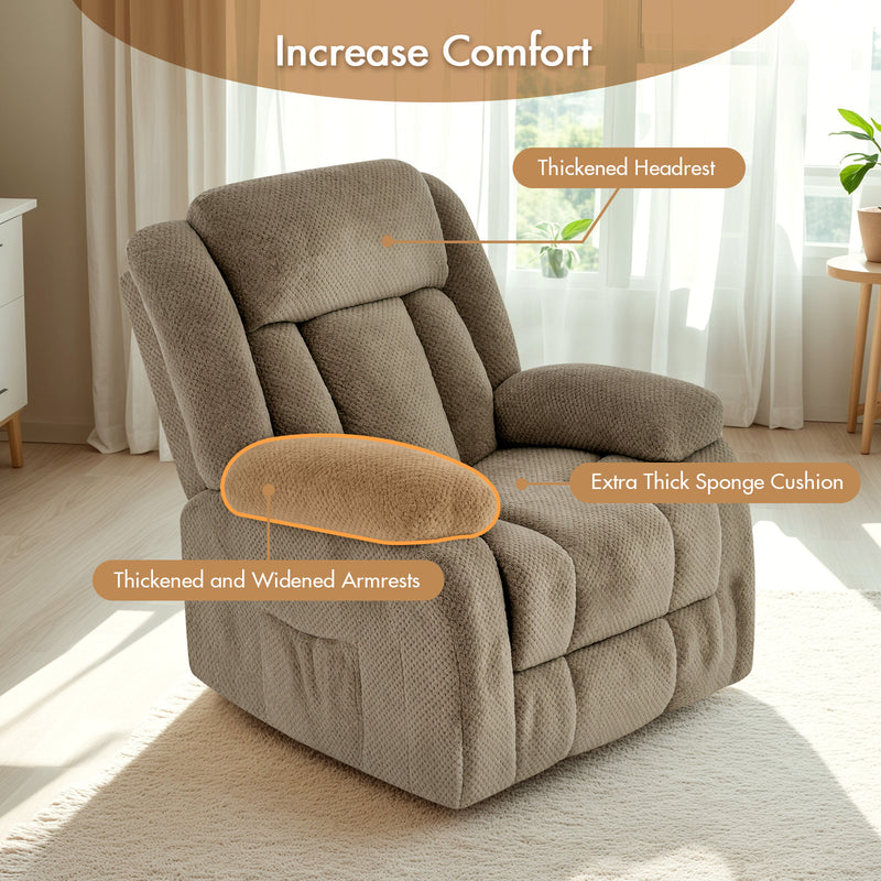 Advwin 8-Point Electric Heat Massage Chair Light Brown