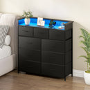 Advwin Chest of 9 Drawers Storage Cabinet with Open Shelf