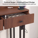 Advwin Walnut Dressing Table Set with Nightstand