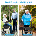 Advwin 4 Wheels Rollator Walker Foldable