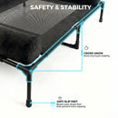 Advwin Elevated Dog Bed with Bolster Black