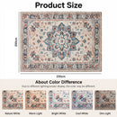 Advwin Large Vintage Thick Floor Rug Red & Blue