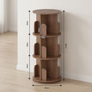 Advwin 3-Tier 360° Rotating Bookshelf Brown