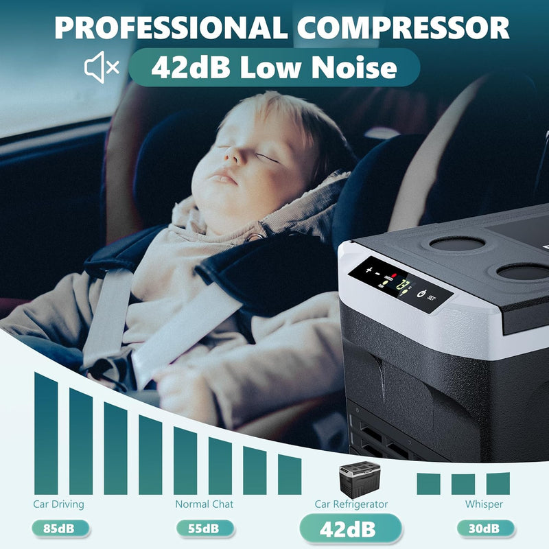 Advwin 22L Car Fridge, -20℃-20℃ Portable Refrigerator