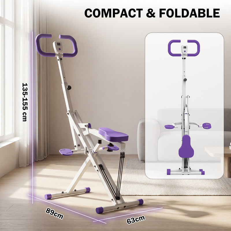Advwin Foldable Squat Machine with Handles & Bands