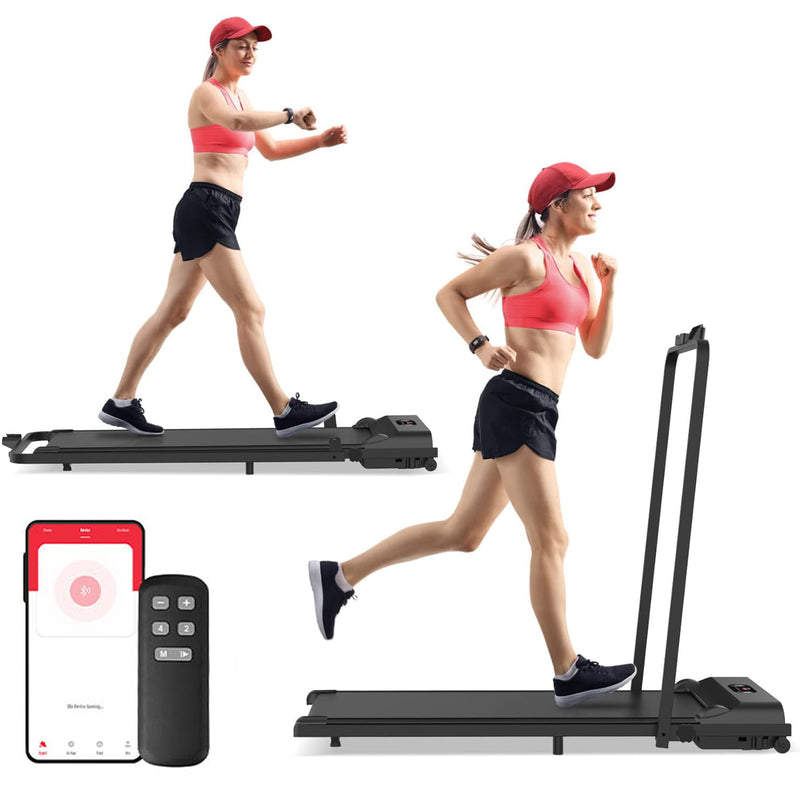 Advwin Walking Pad Treadmill Fitness Foldable Black