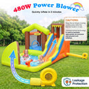 Advwin 10-in-1 Kids Inflatable Jumping Castle w/ Water Slide