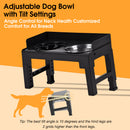 Advwin Adjustable Elevated Dog Bowls with Slow Feeder