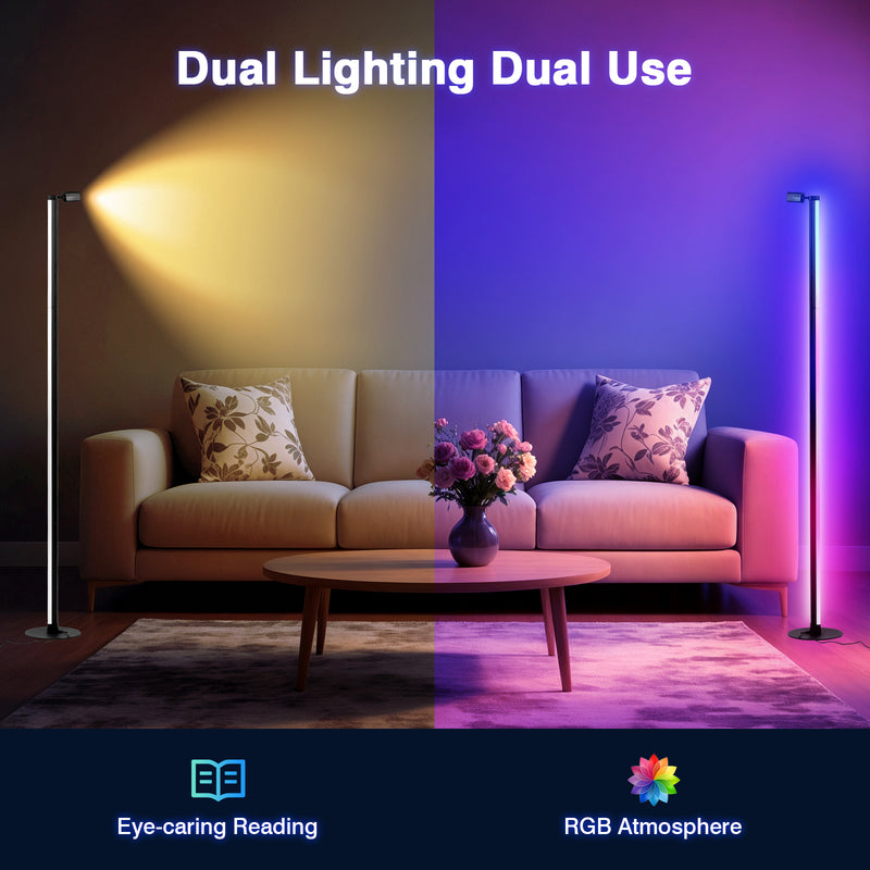 Advwin Smart LED Corner Floor Lamp RGB 140cm