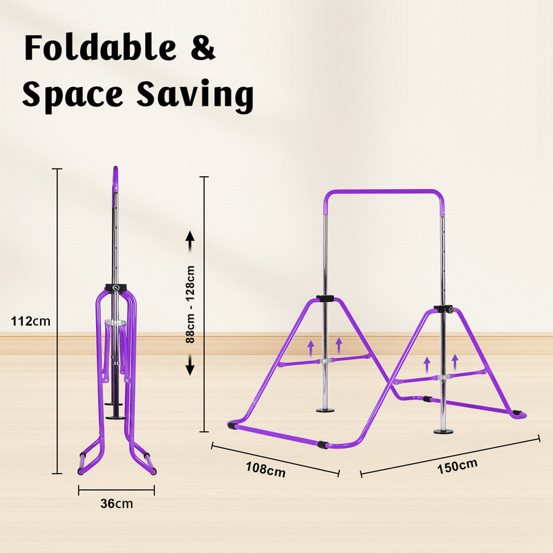 Advwin Kids Foldable Gymnastics Horizontal Bars
