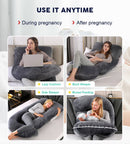 Advwin 55" J Shaped Pregnant Pillow Full Body Support
