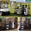 Advwin Foldable Golf Bag Storage Rack for 2 Bags