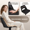 Advwin Set of 4 Bar Stools Adjustable Swivel Black