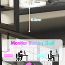 Advwin Gaming Desk with LED Lights & Power Outlets 165cm