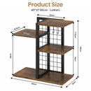 Advwin 4-Tier Wood Desktop Bookshelf w/ Adjustable Shelf
