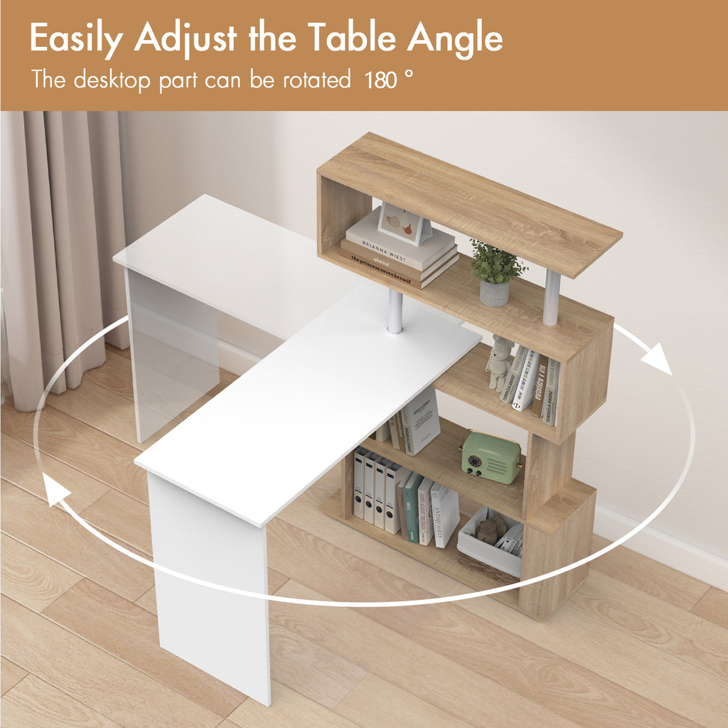 Rotating shop computer table