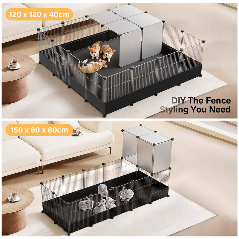 Advwin Small Animal Playpen with Doors & Waterproof Mat