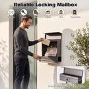 Advwin Wall Mailbox Lockable Outdoor Letter Box